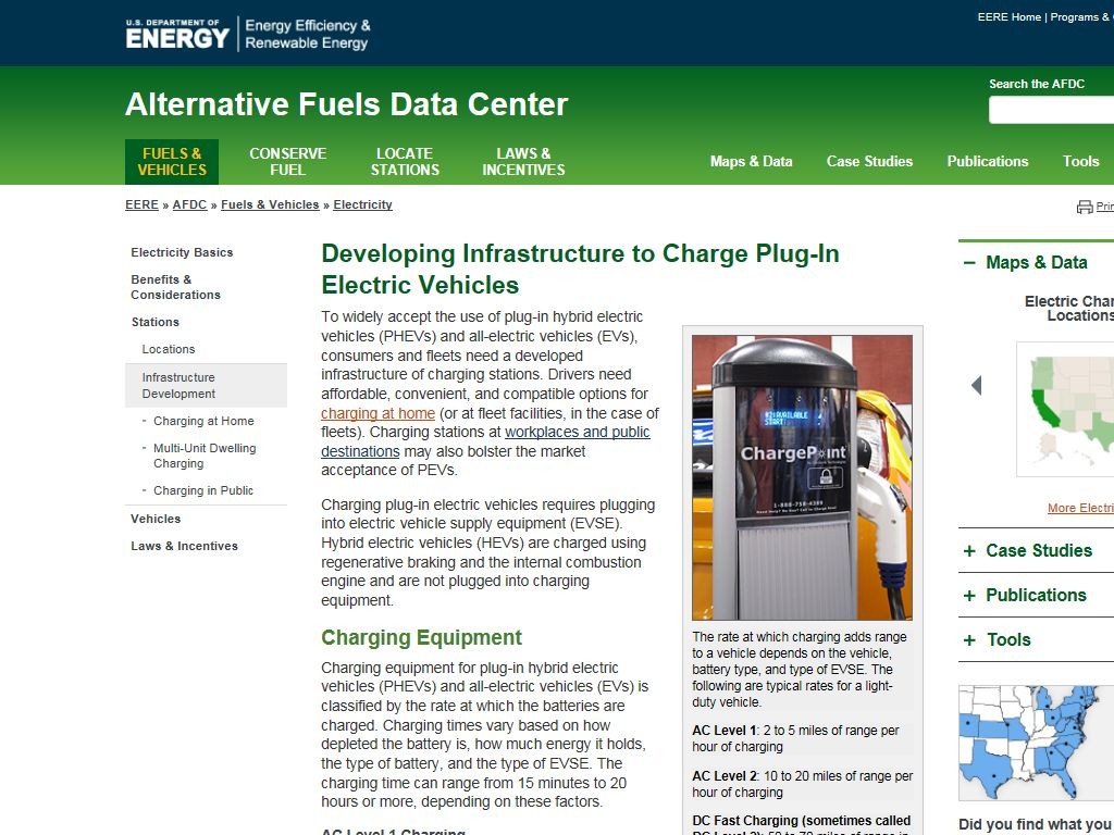 Alternative Fuels Data Center: Charging Electric Vehicles in Public